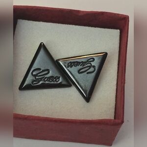 Vintage Black Edgy Guess Earrings.